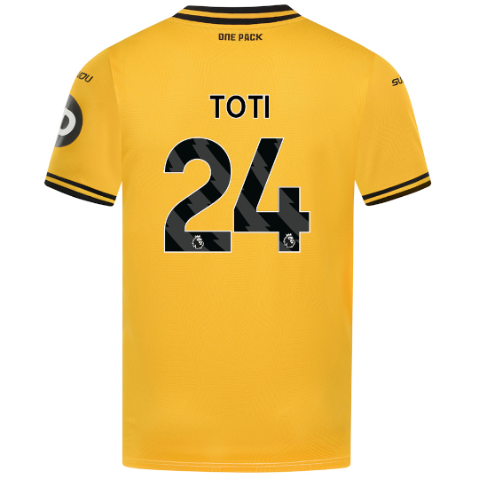 Wolverhampton Wanderers Kits Shop | 24 TOTI Wolves Jerseys and Gear